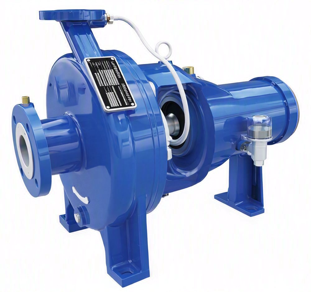 Foot-mounted overhung pump