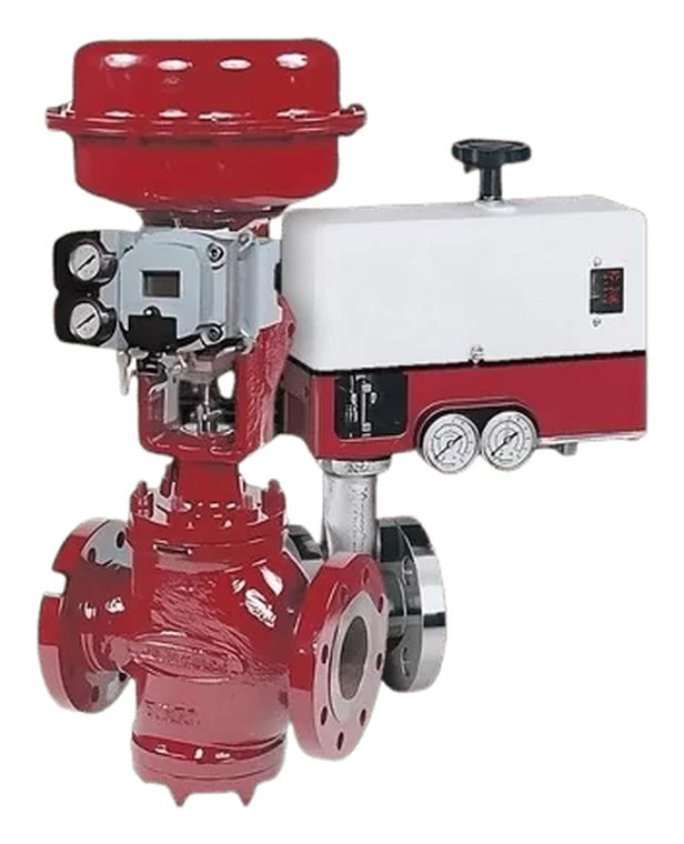 Control valve with a positioner and air set