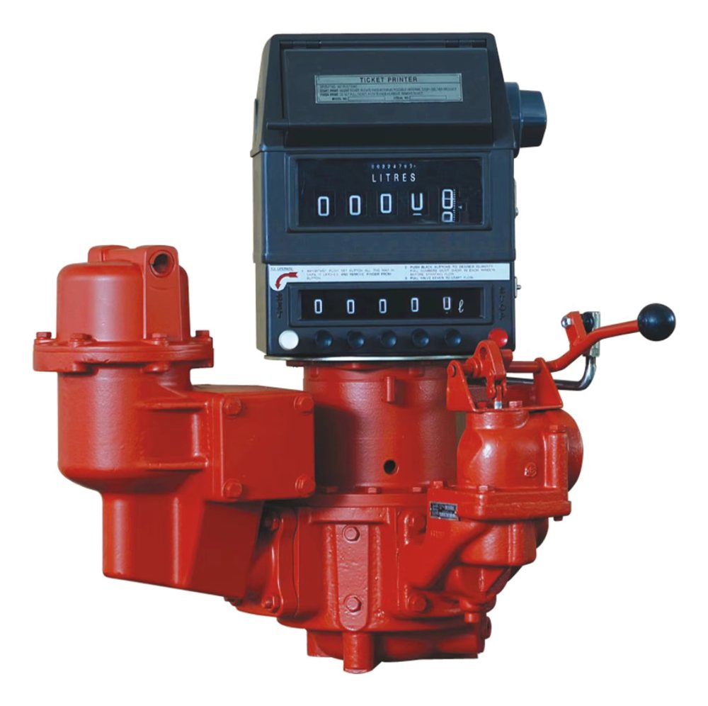 Meter with a register and ticket printer