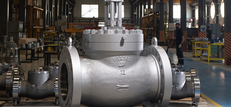 12-inch check valve at the factory