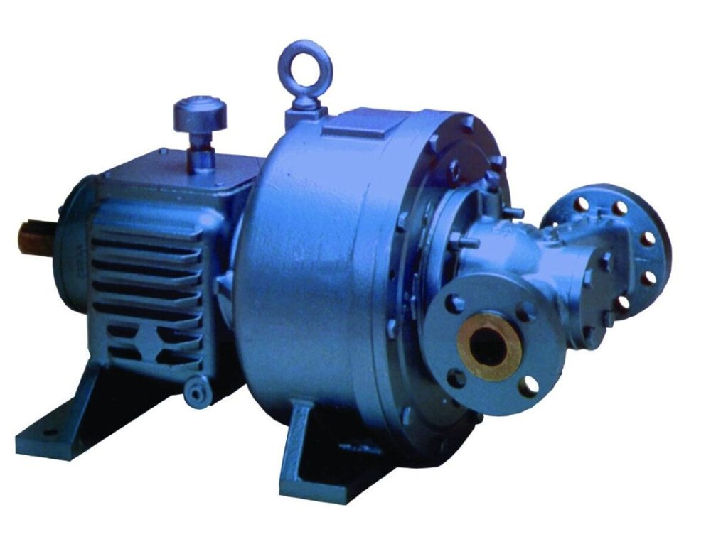 Positive displacement pump with gearbox