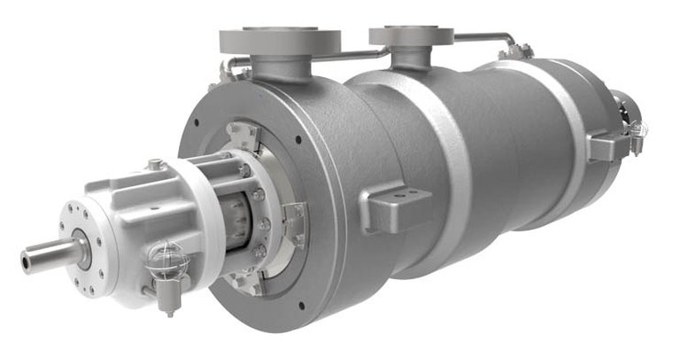 Double-casing barrel pump