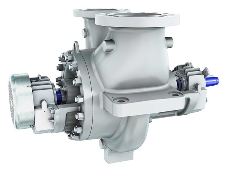 Between-bearings, radially split pump