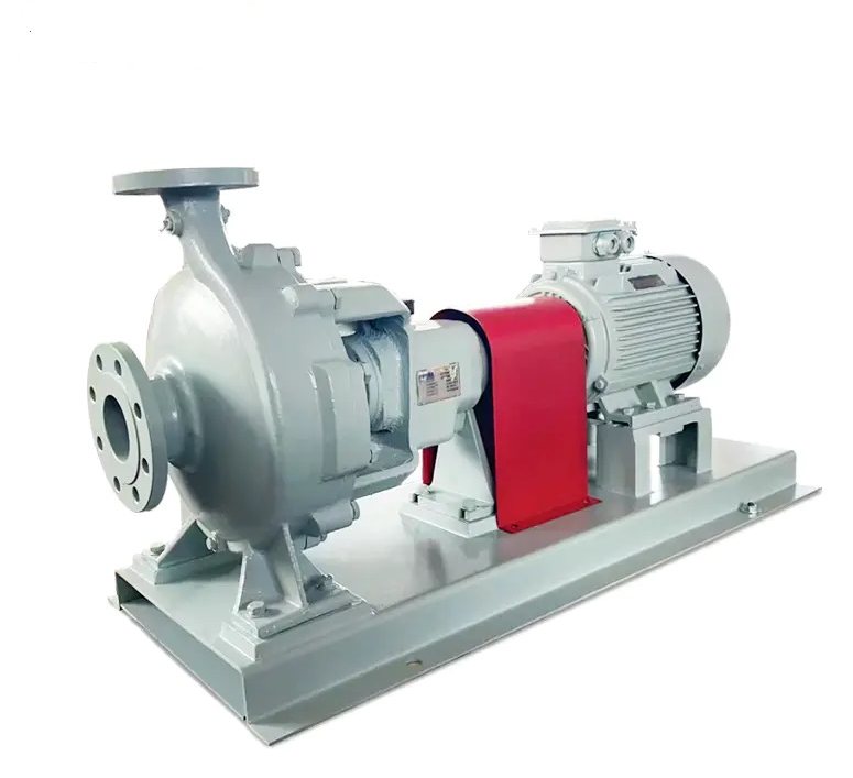 End-suction pump unit with motor