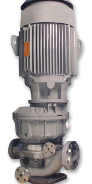 Vertical in-line pump with motor
