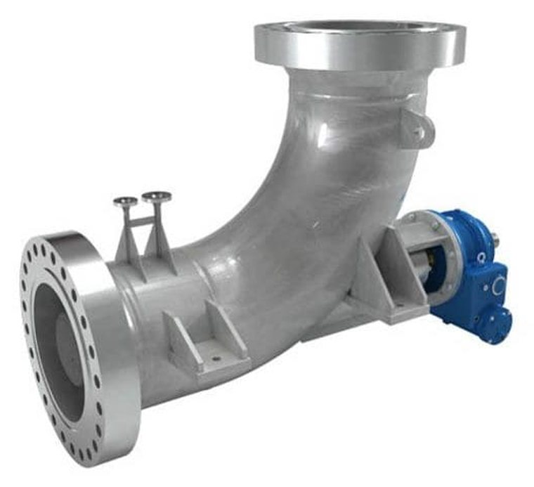 Large mixed-flow elbow pump