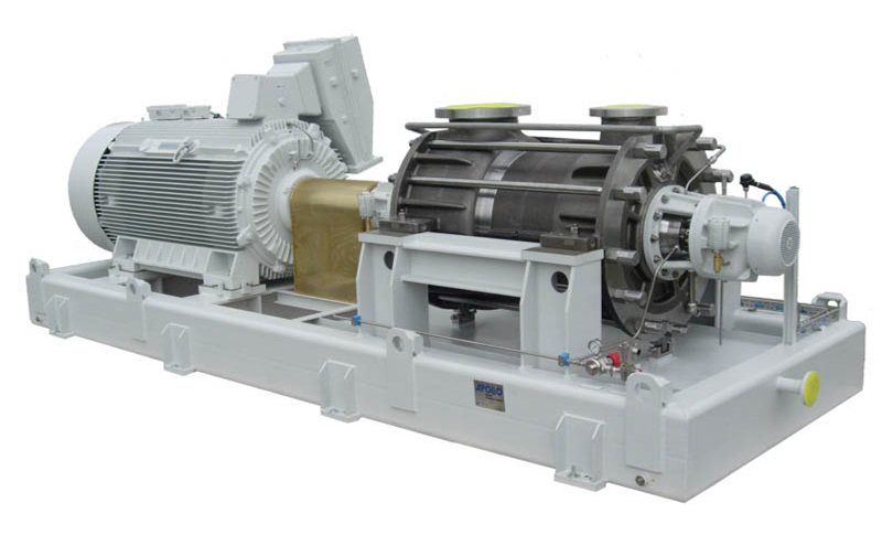 Multistage pump unit with motor